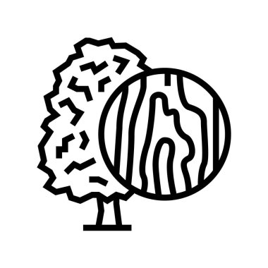 Akçaağaç çizgi ikon vektör illüstrasyonu