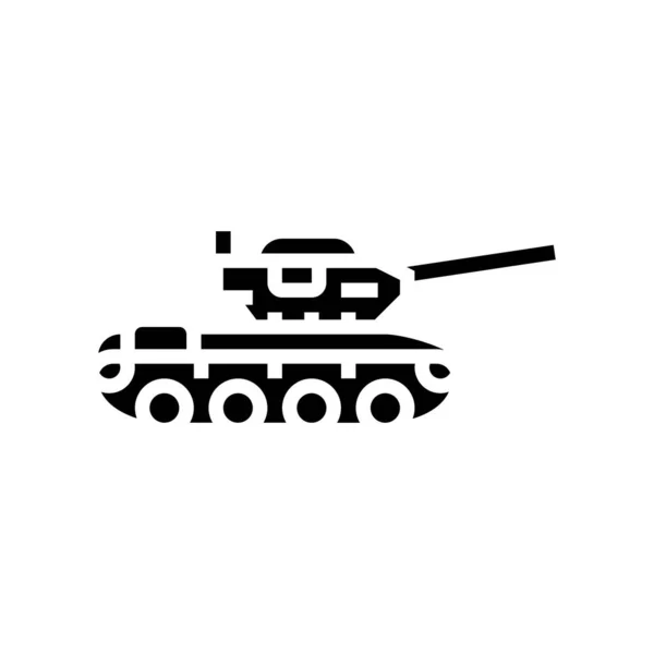 Máquina tanque glifo ícone vetor ilustração —  Vetores de Stock