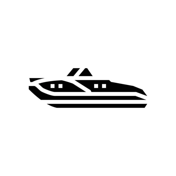 Cuddy kabinok csónak jel ikon vektor illusztráció — Stock Vector