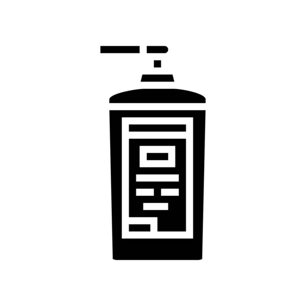 Detergente concentrado con ilustración de vectores de iconos de glifo dispensador — Vector de stock