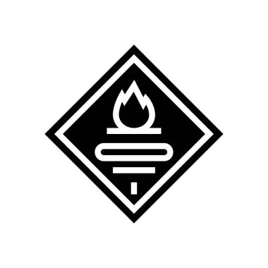 Yakıt taşıyan kamyon sembolü vektör çizimi