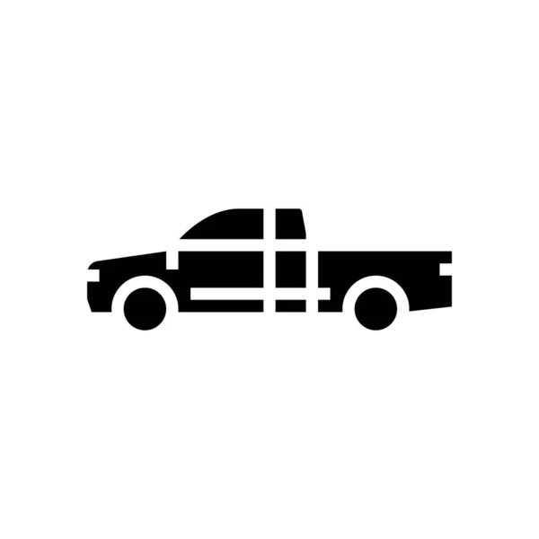 Truck car glyph icon vector illustration — Stock Vector