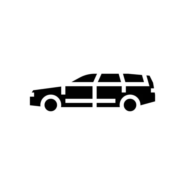 Wagen Auto Glyphen Symbol Vektor Illustration — Stockvektor