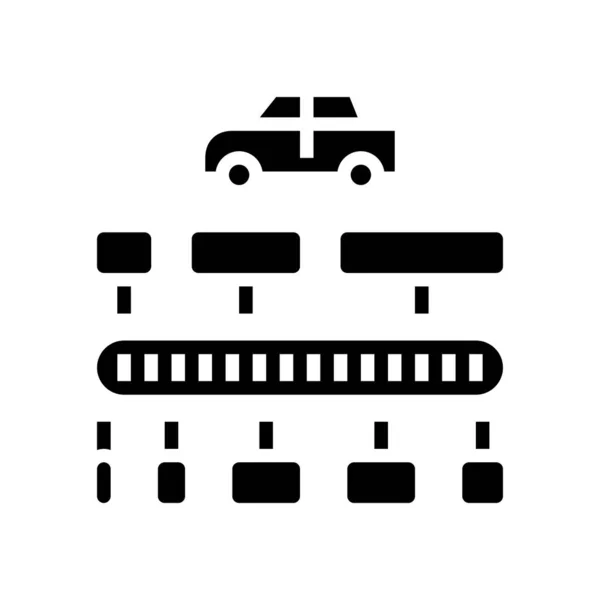 Vin code décodeur glyphe icône vectoriel illustration — Image vectorielle