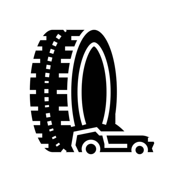 高性能轮胎字形图标矢量插图 — 图库矢量图片