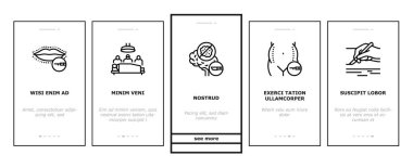 Cerrahi Tıp Kliniği İşletim Simgeleri Vektörü Ayarladı