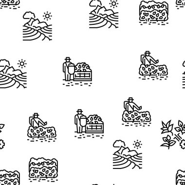 Çay İçeceği Üretim Vektörü Kusursuz Desen