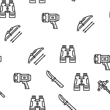 Avcılık Dükkanı Vektör Satıcısı Kusursuz Desen