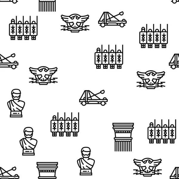 Antica Roma Storia antica Vector Seamless Pattern — Vettoriale Stock