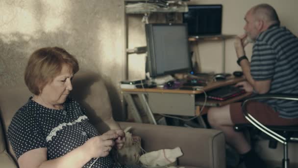 Un stil de viață al unui cuplu în vârstă — Videoclip de stoc