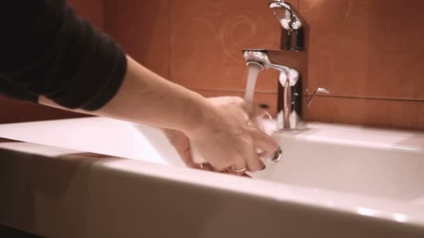 Woman washing hands — Stock Video