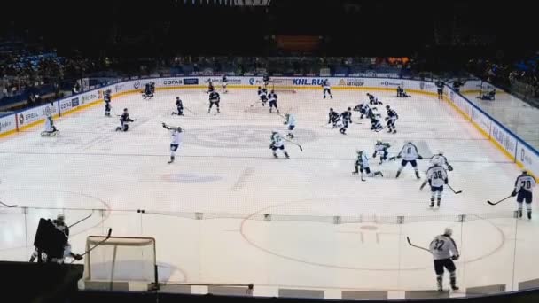 Utbildning av två hockey lag — Stockvideo