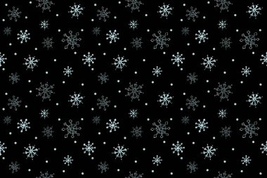 Noel festivali kar tanesi süsü, koyu renk arkaplan, gradyan desen