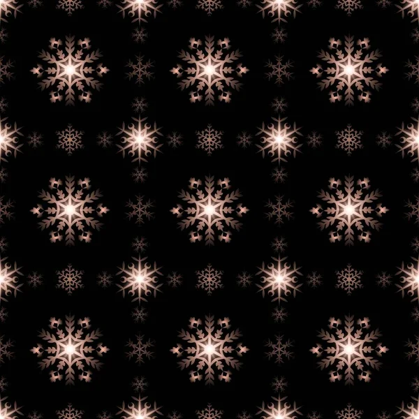 Julkontroll sömlöst mönster med snöflingor och gnistrar — Stock vektor