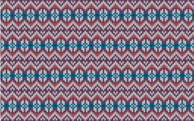 Yerli Amerikan tarzında eşkenar dörtgen ve üçgenlerin geometrik süsü. Örülmüş desen ağ, baskı, tekstil, duvar kağıdı, kart, ambalaj kağıdı ve arkaplan için