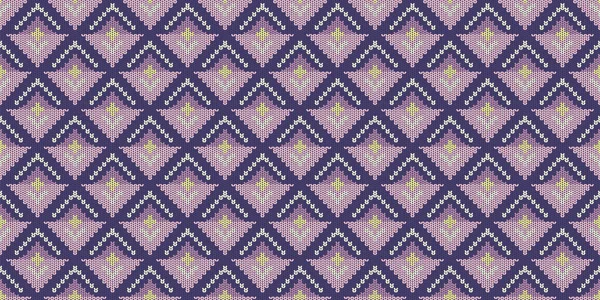 Örgü tarzı, soyut filiz ya da çiçek şeklinde geometrik dikişsiz retro desen. Web, baskı, arkaplan ve duvar kağıdı, hatıra defteri ve ambalaj kağıdı için stok illüstrasyonu.