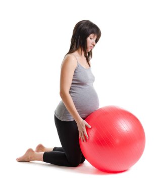 hamile kadın fitness içinde devreye girer