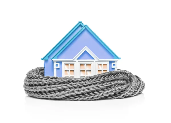 House wrapped in a scarf — Stock Photo, Image