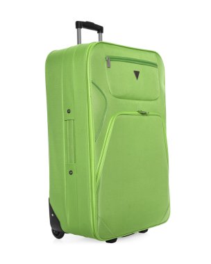 Yeşil çanta izole.