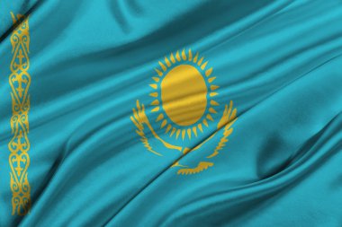 Kazakistan bayrağı.