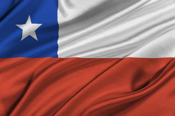 Chilská vlajka. — Stock fotografie
