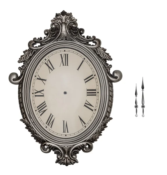 Antique wall clock isolated. — Stock Photo, Image