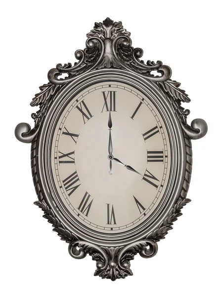 Antique wall clock isolated. — Stock Photo, Image
