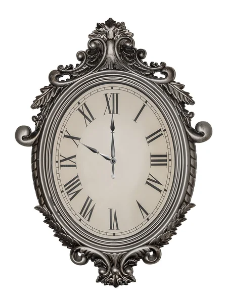 Antico orologio da parete isolato . — Foto Stock
