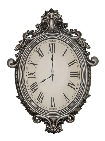 Antico orologio da parete isolato . — Foto Stock