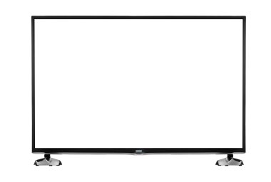 TV üzerinde izole beyaz arka plan ayarlamak.