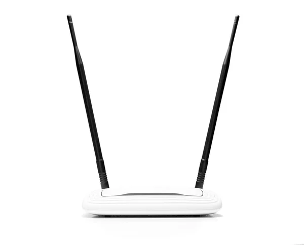 Elszigetelt fehér router. — Stock Fotó