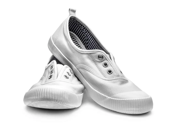 White sneakers isolated. — Stock Photo, Image
