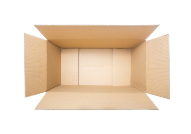 karton kutu açıldı.