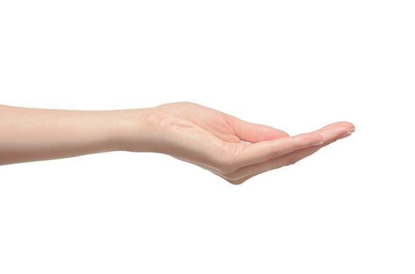 Открой женскую руку, ладонью вверх.
.