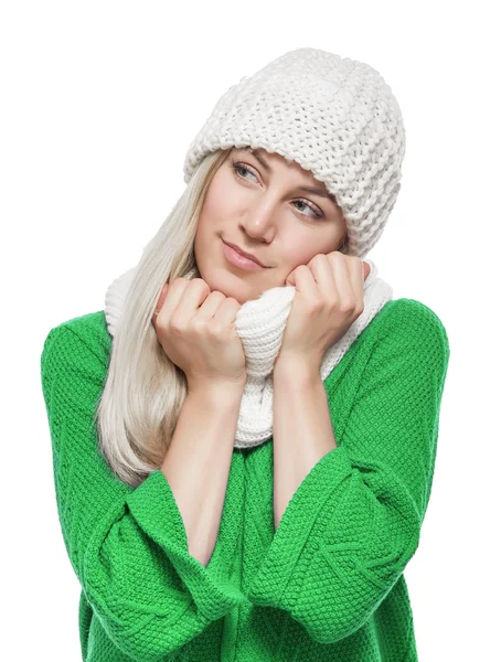 Menina bonita emroupas de inverno . — Fotografia de Stock