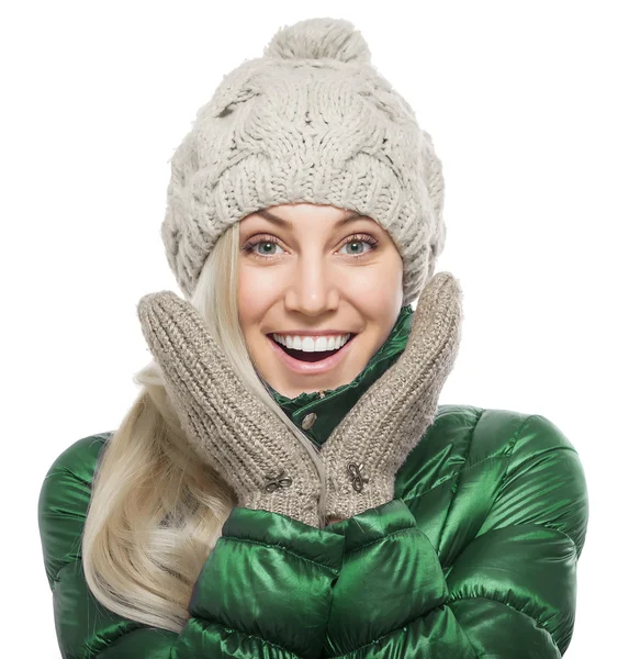 Vrouw in winterkleren. — Stockfoto