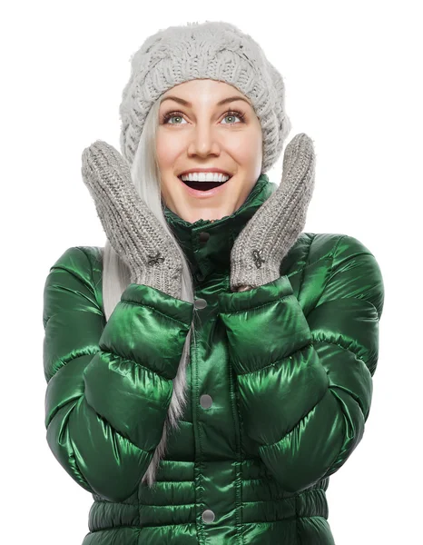 Vrouw in winterkleren. — Stockfoto