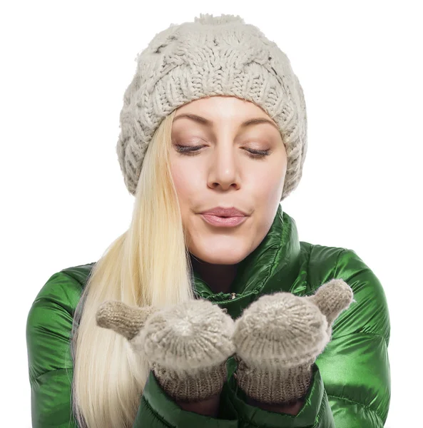 Frau in Winterkleidung. — Stockfoto