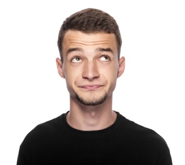 Hoş bir şey hakkında düşünme genç adam.