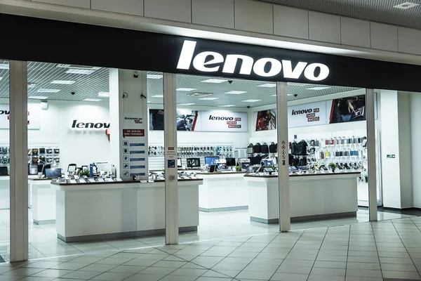 Shop Lenovo exteriér. — Stock fotografie