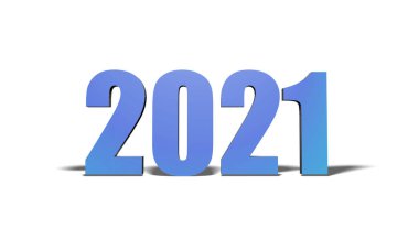 2021 Mutlu Yıllar özgeçmişi. Beyaz arkaplanda 2021 Numara.