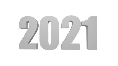 2021 Mutlu Yıllar özgeçmişi. Beyaz arkaplanda 2021 Numara.