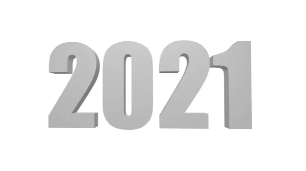 2021 Happy New Year background. 2021 Number on white background. — Stock Photo, Image