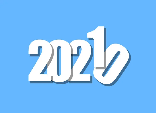 2021年新年背景。2021年蓝色背景编号。2020年. — 图库照片