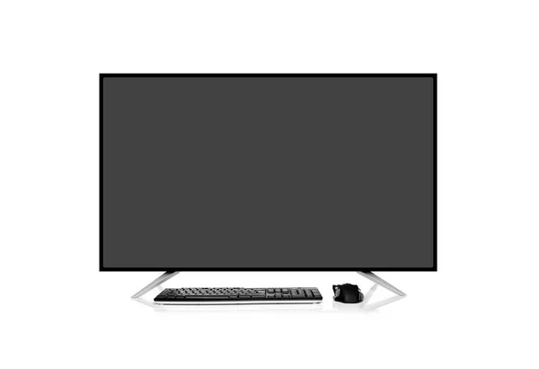 Desktop computer geïsoleerd op witte achtergrond. — Stockfoto