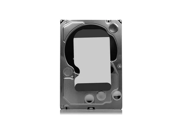 Pevný disk HDD izolovaný na bílém pozadí. — Stock fotografie