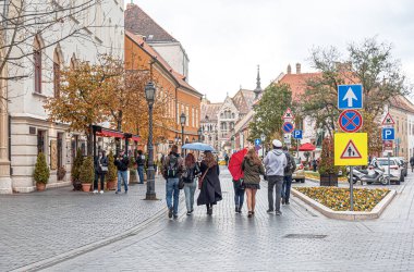Budapeşte 'nin Budin Tepesi' ndeki eski kasaba.