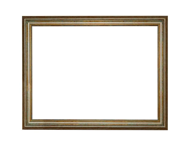 Quadro de imagem de madeira isolado no branco. — Fotografia de Stock