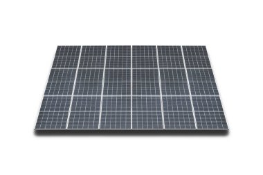 Beyaz arkaplanda güneş panelleri izole edildi