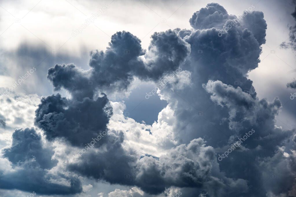 Dramatic cloudy sky as abstract background.
